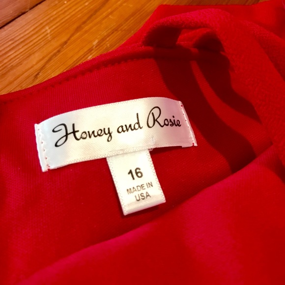 NWT Girls Red Crepe Jumpsuit Size 16 - Picture 4 of 5